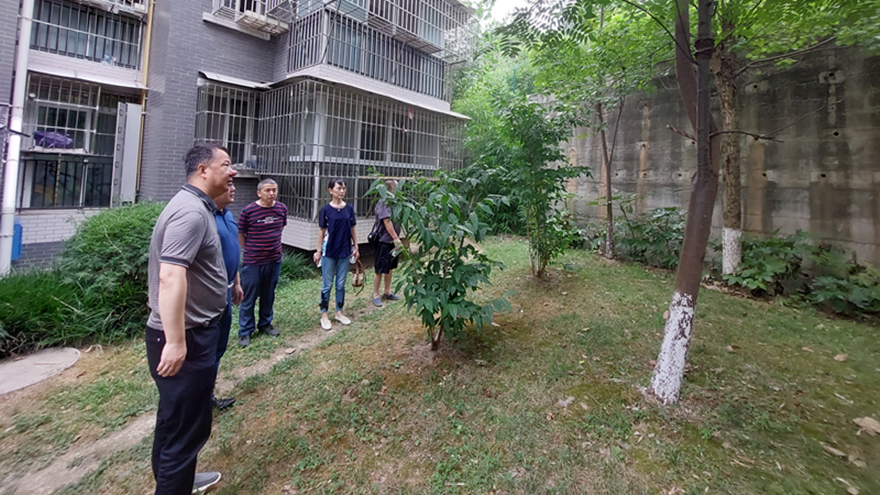 4.集团党委委员、副总经理王涛查看老农山边坡情况_副本