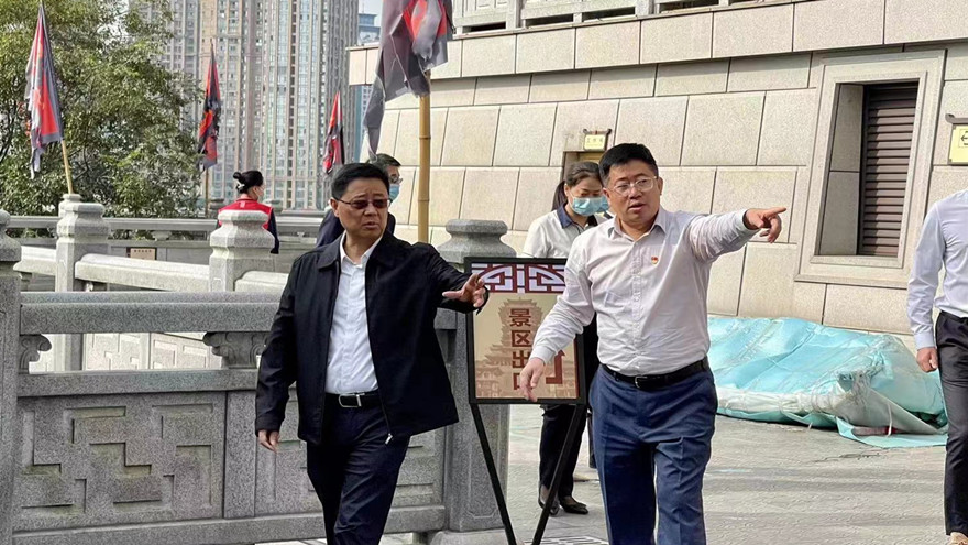 集团董事景茂斌带队督查越王楼景区 集团董事景茂斌带队督查越王楼景区
