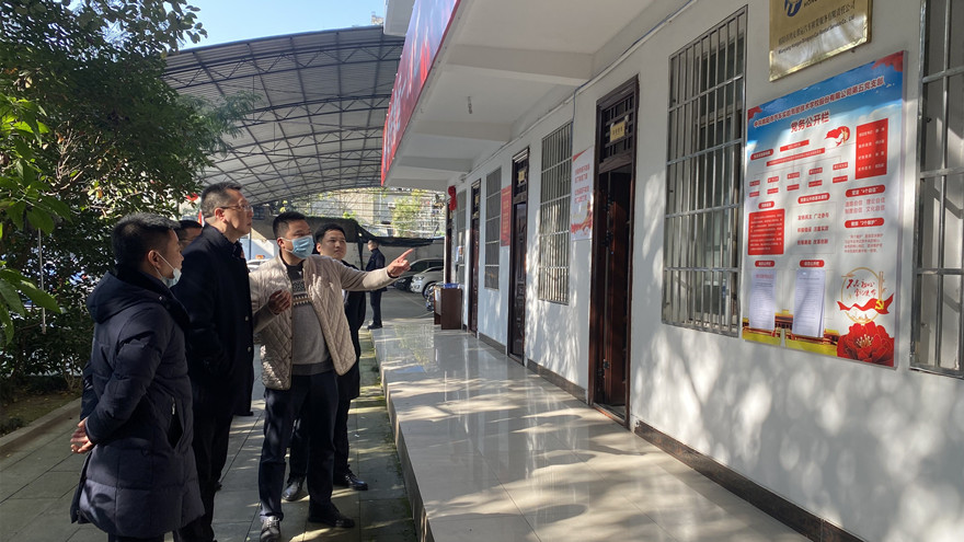 集团党委副书记、工会主席张雁调研鸿安鼎运公司-查看党建情况_副本