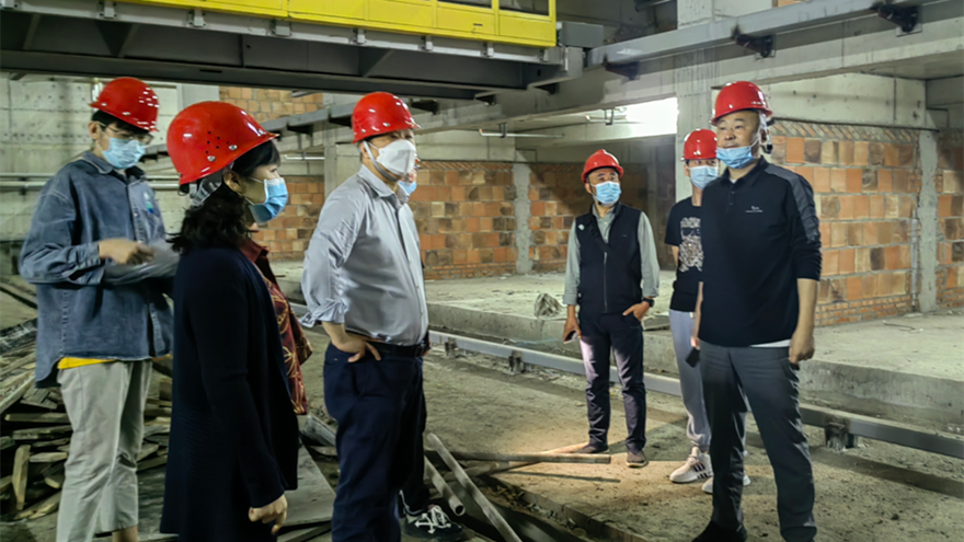 集团党委委员、副总经理王涛带队督查绵阳市第三人民医院地下智能停车场及生命广场项目 集团党委委员、副总经理王涛带队督查绵阳市第三人民医院地下智能停车场及生命广场项目